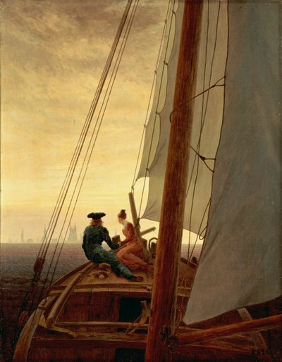 Saksa: Auf dem Segler Purjelaivalla tekijältä Caspar David Friedrich