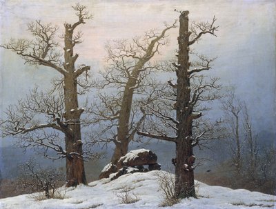 Saksa: Hünengrab im Schnee Cairn in Snow (Lumisade) tekijältä Caspar David Friedrich