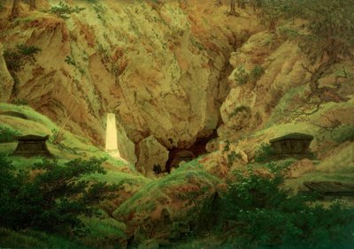Grabmale alter Helden tekijältä Caspar David Friedrich