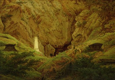 Muinaisten sankareiden haudat, 1812 tekijältä Caspar David Friedrich