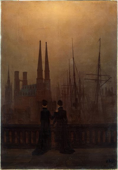 Nächtlicher Hafen tekijältä Caspar David Friedrich