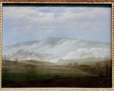 Nebel im Elbtal tekijältä Caspar David Friedrich