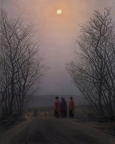Pääsiäisaamu. Noin 1828-35 tekijältä Caspar David Friedrich