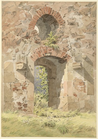 Pyhän Ristin luostarin rauniot, Meissen, 1824. tekijältä Caspar David Friedrich