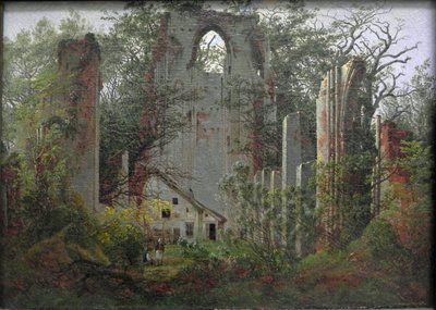 Eldenan luostarin rauniot Greifswaldin lähellä tekijältä Caspar David Friedrich