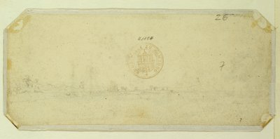 Luonnos maisemasta maalauksen takaa tekijältä Caspar David Friedrich