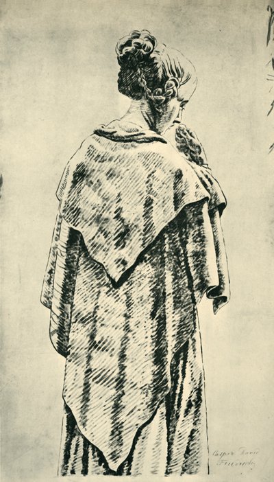 Tutkimus naisesta takaapäin tekijältä Caspar David Friedrich
