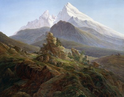 Watzmann (öljy kankaalle) tekijältä Caspar David Friedrich