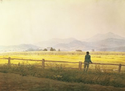 Näkymä Schmiedebergerkammilta, n. 1837 (akvarelli paperille) tekijältä Caspar David Friedrich