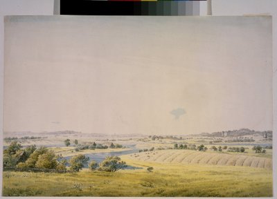 ""Näkymä Putbusista ja sen ympäristöstä Saksassa"" (View Over Putbus) Akvarelli Caspar David Friedrich (1774-1840) 1824-1825 Pushkin-museo Moskova tekijältä Caspar David Friedrich