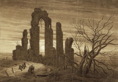 Talvi - Yö - Vanhuus ja kuolema vuorokauden aikoista ja ihmissyklin aikakausista, 1803 tekijältä Caspar David Friedrich