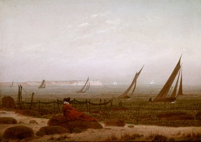 Nainen rannalla Rugenissa tekijältä Caspar David Friedrich