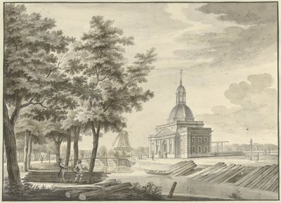 Näkymä hiljattain rakennettuun Muiderpoortiin, 1771 tekijältä Caspar Jacobsz. Philips