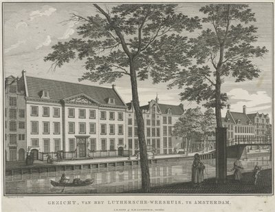 Näkymä luterilaisesta orpokodista Amsterdamissa Näkymä Luthersche-orpokodista Amsterdamissa (otsikko esineessä) tekijältä Caspar Jacobsz. Philips