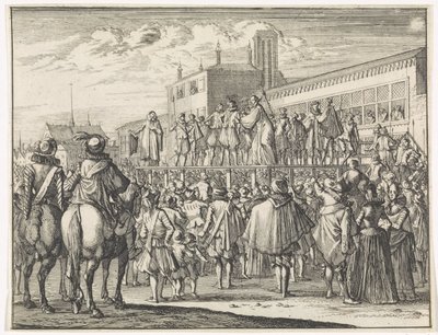 Mestari Godefroy Bousartin julkinen puhe Atrechtissa tekijältä Caspar Luyken