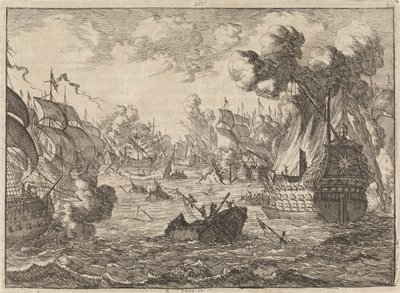 Cape La Hoguen meritaistelu, 1692 tekijältä Caspar Luyken