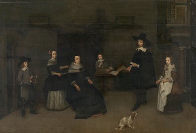 Perhekohtaus tekijältä Caspar Netscher (attributed to)