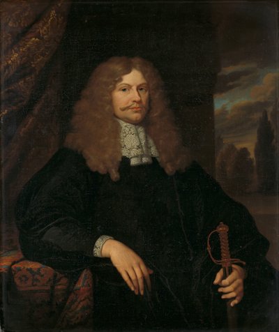 Cornelis Backerin (1633–1681) muotokuva, neuvoston jäsen, valtuutettu ja Amsterdamin miliisin eversti tekijältä Caspar Netscher