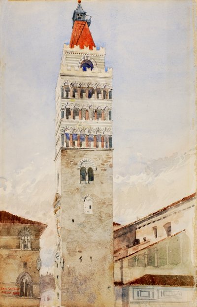 Cathedral Tower, Pistoia, Italia, 1898. tekijältä Cass Gilbert