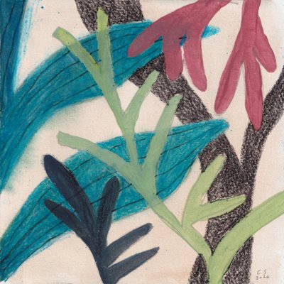 Värikäs abstrakti lehtikuvio tekijältä Catalina Somolinos