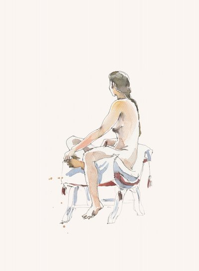 Hiljainen istuva alaston tekijältä Catalina Somolinos
