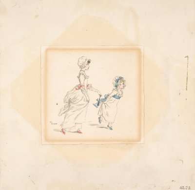 Nainen ja lapsi, 1883. tekijältä Catherine Greenaway