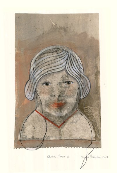 Kangaspää, 2017 (arkistodigitaalipainatus ja käsiväritys) tekijältä Cathie Pilkington