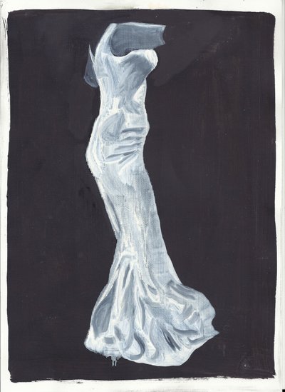 Elsie, 2012 (öljy  akryyli paperille) tekijältä Cathy Lomax
