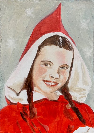 Margaret, 2023 (öljy paperille) tekijältä Cathy Lomax