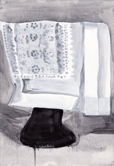 Obsfuscate, 2019 (öljy paperille) tekijältä Cathy Lomax