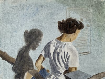 Hän oli itsepäinen, 2023 (öljy paperille) tekijältä Cathy Lomax