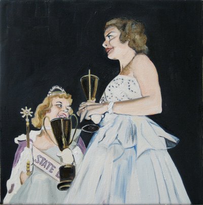 Jossain on enkeli, 2007 (öljy kankaalle) tekijältä Cathy Lomax