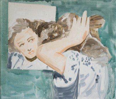 Up Do, 2017 (öljy pellavalle) tekijältä Cathy Lomax