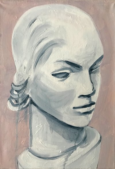 Valentina, 2017 (öljy pellavalle) tekijältä Cathy Lomax
