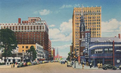 Broadway Looking East, 1942 tekijältä Caufield and Shook