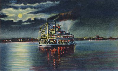 Moonlight on the Ohio River, Louisville, Ky., 1942 tekijältä Caufield and Shook