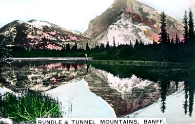 Mounts Rundle and Tunnel, Banff, Alberta, Kanada, 1920-luku. tekijältä Cavenders Ltd