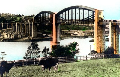 Royal Albert Bridge, Saltash, Cornwall, 1926. tekijältä Cavenders Ltd