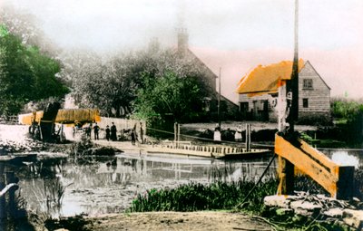 Lautta Bablock Hythessä, Oxfordshiressa, 1926. tekijältä Cavenders Ltd