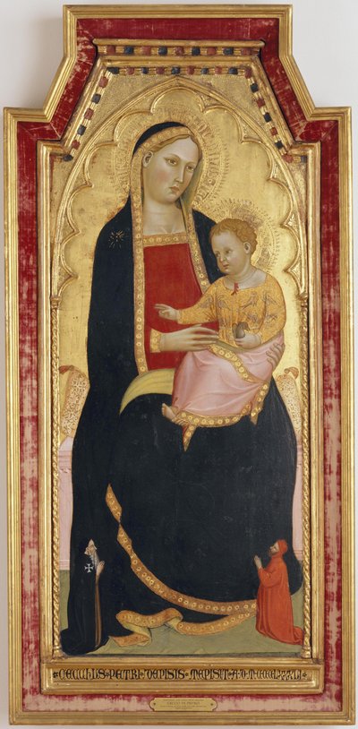 Madonna ja lapsi lahjoittajien kanssa tekijältä Cecco di Pietro