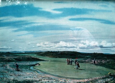 Cecil Aldin 1870-1935, taideteos golfkentästä, c1920 tekijältä Cecil Charles Windsor Aldin