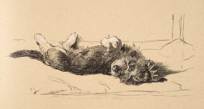 Rough Daschund Puppy Detail, 1930, Kuvituksia hänen luonnoskirjastaan, jota käytettiin julkaisussa Just among Friends, Aldin, Cecil Charles Windsor (1870-1935), myöhemmin julkaissut Eyre and Spottiswoode Limited, 1934, Cha tekijältä Cecil Charles Windsor Aldin