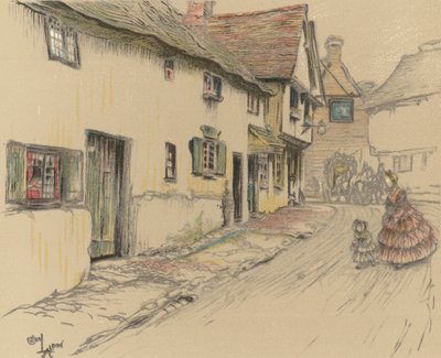 George Inn, Dorchester tekijältä Cecil Charles Windsor Aldin