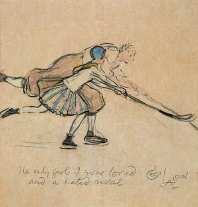 Ainoa tyttö, jota olen koskaan rakastanut ja vihattu kilpailija (värillinen värikynä paperilla) tekijältä Cecil Charles Windsor Aldin