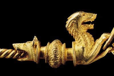 Erittäin tärkeä La Tene Warrior pohjeluu, yksityiskohta tekijältä Celtic