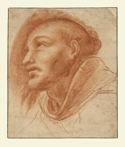 Fransiskaanimunkki (mahdollisesti pyhä Fransiskus) - tutkimus tekijältä Cerano (Giovanni Battista Crespi)
