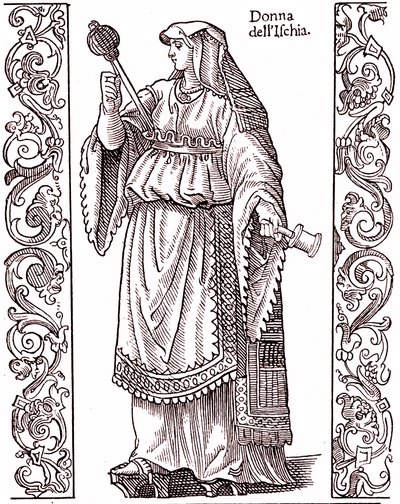 Talonpoika ISCHIAsta - italialainen puku 1600-luvulla tekijältä Cesare (after) Vecellio