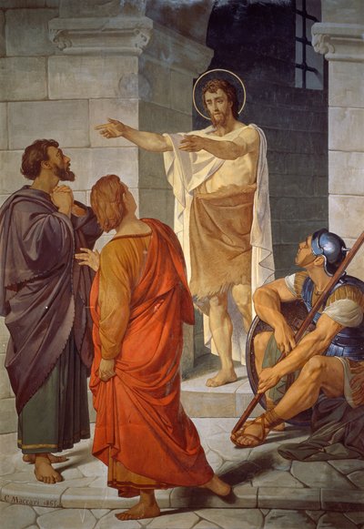 Pyhä Johannes Kastaja vankilan kynnyksellä, kirjoittanut Cesare Maccari (1840-1919), Pyhän Johannes Kastajan kappeli, Pyhän Marian taivaaseenastumisen katedraali, Siena (UNESCOn maailmanperintöluettelo) tekijältä Cesare Maccari