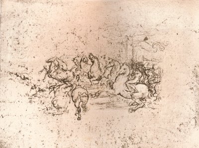 Kopio osasta sarjakuvaa Anghiarin taistelusta, c1505-c1523 1883 tekijältä Cesare da Sesto