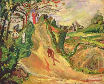 Kukkula miehen kanssa tiellä tekijältä Chaim Soutine